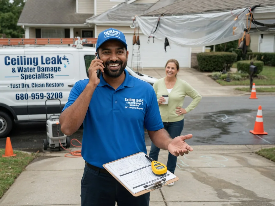 Ceiling Leak Cleanup Amelia, NE FAQs